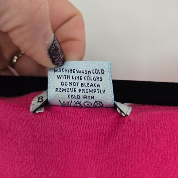 Bellagio womens 2xl Pink white butterfly scroll sleeveless tank top cotton - Picture 7 of 9